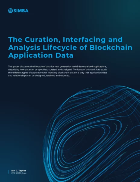 The Curation, Interfacing and Analysis Lifecycle of Blockchain Application Data