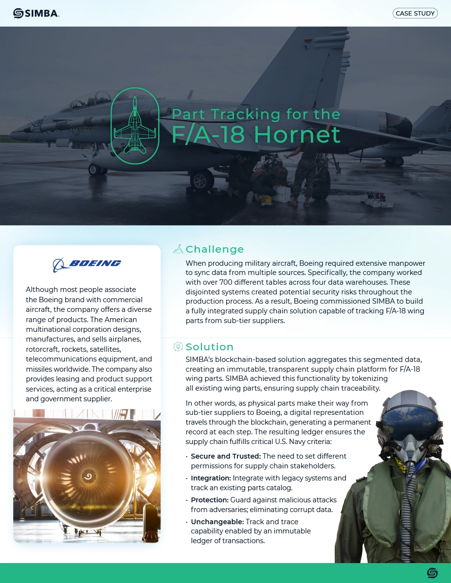 SIMBA Chain Case Study: Boeing