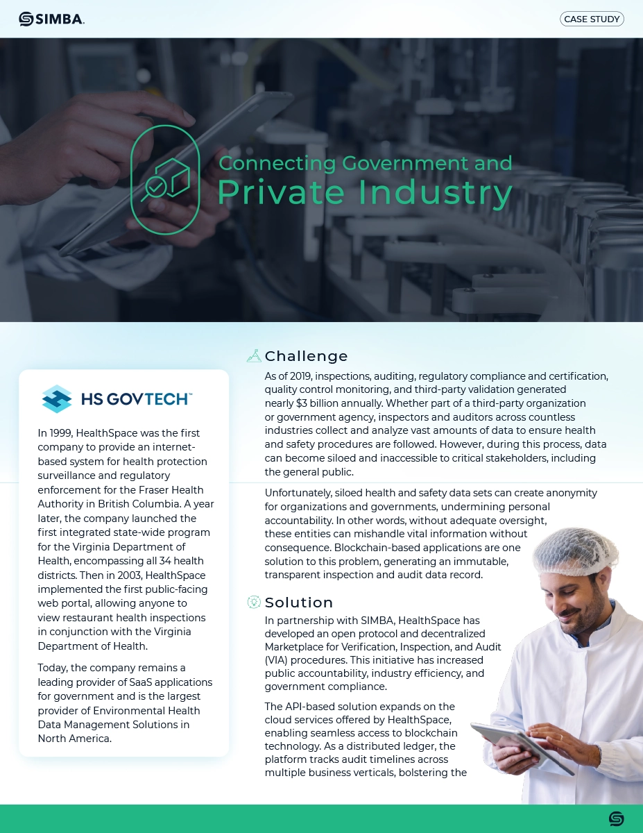 SIMBA Chain Case Study: HealthSpace
